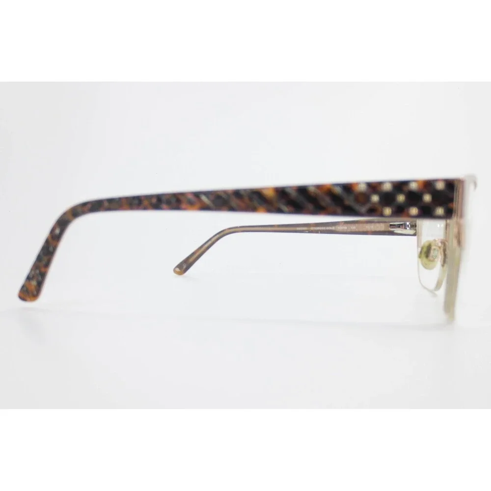 Bebe BB5161 Rose Gold Tortoise Studded Semi-Rimless Cat Eye Eyeglasses 52-18